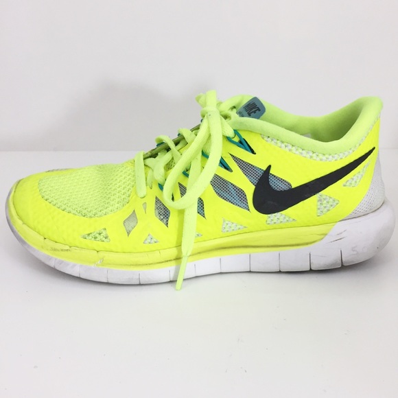 highlighter yellow nike shoes